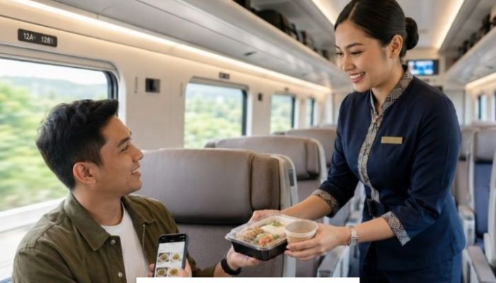 Pesan Makanan di Kereta Api Melalui Aplikasi HP, Langsung Sampai ke Tempat Duduk Anda