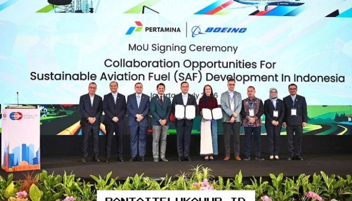 Pertamina dan Boeing Menjajaki Kerja Sama Pengembangan Bahan Bakar Aviasi Berkelanjutan di Indonesia