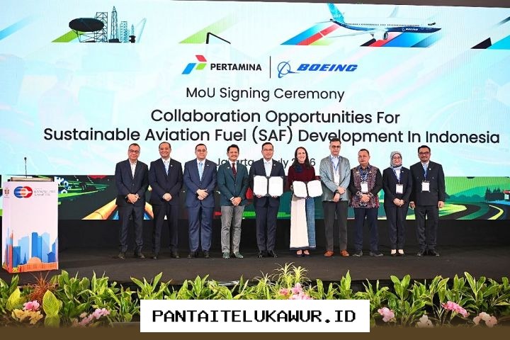 Pertamina dan Boeing Menjajaki Kerja Sama Pengembangan Bahan Bakar Aviasi Berkelanjutan di Indonesia