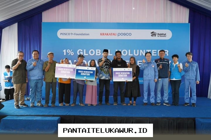 Relawan POSCO Perbaiki Fasilitas Pendidikan dan Permukiman Warga Cilegon